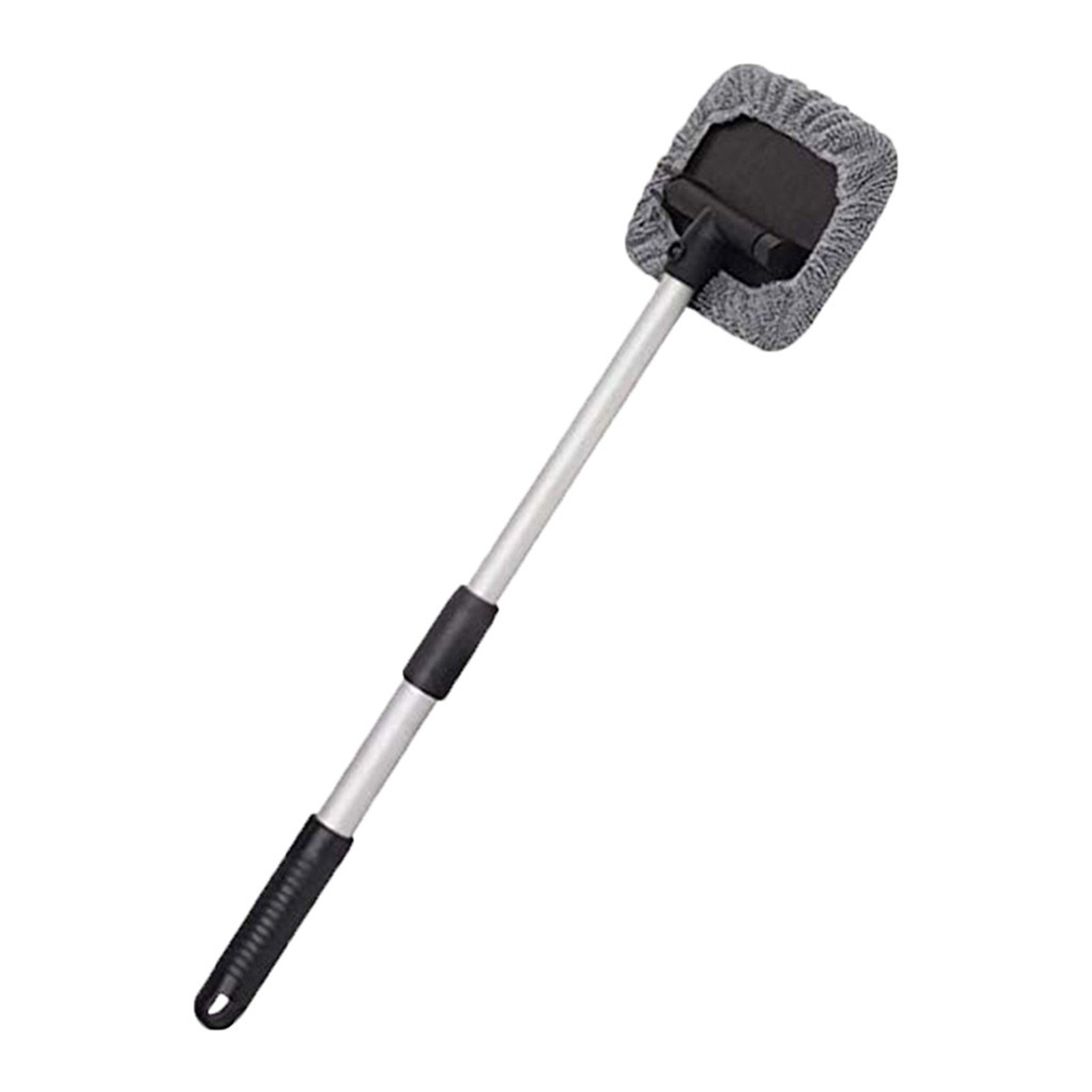 solacol Microfiber Car Window Cleaner with Handle Extendable Windshield Cleaning Tool, Strong Absorbent Car Window Cleaner with 2 Pcs Washable Pads , Multifunctional Use Windshield Cleaner Tool Kit